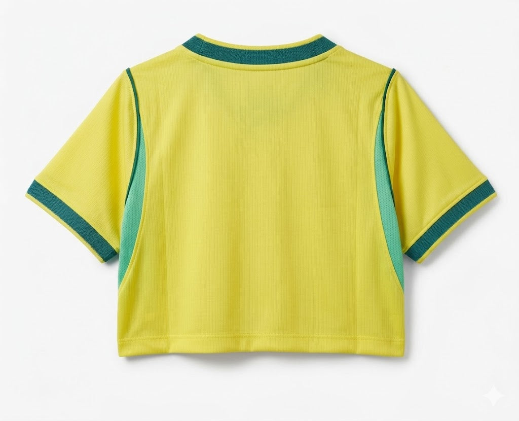Camiseta de local de Brasil corta para el Mundial 2026 (Versión Top mujer)