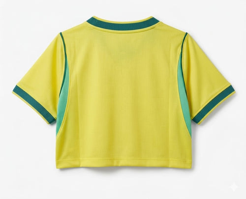 Camiseta de local de Brasil corta para el Mundial 2026 (Versión Top mujer)