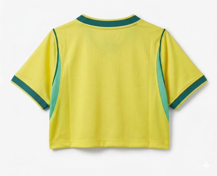 Camiseta de local de Brasil corta para el Mundial 2026 (Versión Top mujer)