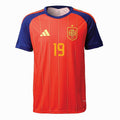 Camiseta de local de España para el Mundial 2026, con estampado Lamine Yamal 19.