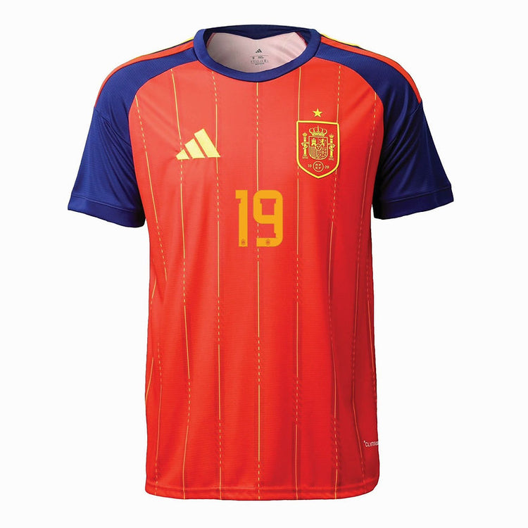 Camiseta de local de España para el Mundial 2026, con estampado Lamine Yamal 19.