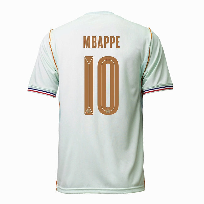 Camiseta de visitante para aficionados de Francia para el Mundial 2026 con estampado de Mbappé 10
