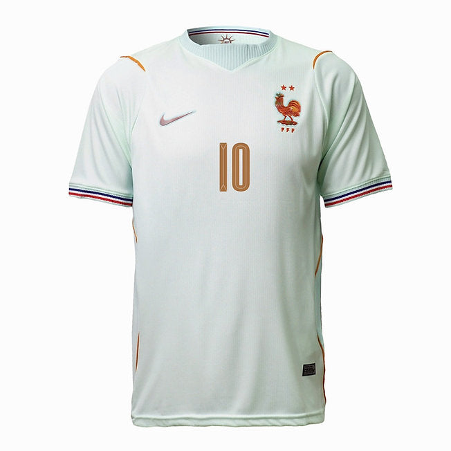 Camiseta de visitante para aficionados de Francia para el Mundial 2026 con estampado de Mbappé 10
